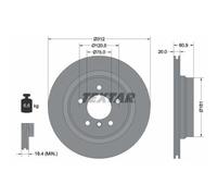 2x Disque de frein TEXTAR 92098703 convient pour BMW