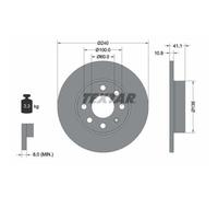 2x Disque de frein TEXTAR 92111303 convient pour VAUXHALL OPEL
