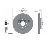 2x Disque de frein TEXTAR 92119203 convient pour DACIA NISSAN RENAULT