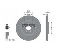 2x Disque de frein TEXTAR 92123703 convient pour MERCEDES-BENZ