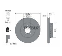 2x Disque de frein TEXTAR 92141825 convient pour BMW