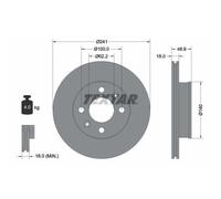 2x Disque de frein TEXTAR 92147103 convient pour HYUNDAI KIA