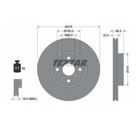 2x Disque de frein TEXTAR 92156200 convient pour TOYOTA