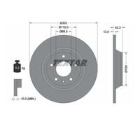 Textar Disque de frein 92159503 (H88) arrière pour Allroad Diesel 2006-2011
