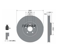 2x Disque de frein TEXTAR 92160505 convient pour SEAT SKODA VW AUDI