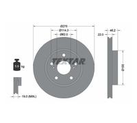 2x Disque de frein TEXTAR 92163803 convient pour TOYOTA TOYOTA (GAC)