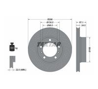 2x Disque de frein TEXTAR 92165105 convient pour PORSCHE