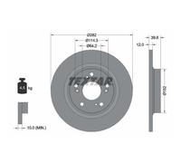 2x Disque de frein TEXTAR 92173403 convient pour HONDA