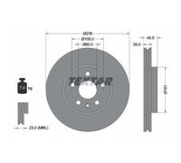 TEXTAR 92198903 Disque de frein pour BUICK (SGM),CHEVROLET,CHEVROLET (SGM),DAEWO