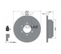 2x Disque de frein TEXTAR 92203900 convient pour HYUNDAI