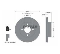 Disque de frein TEXTAR 92204100