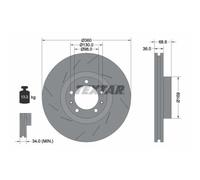 2x Disque de frein TEXTAR 92214005 convient pour PORSCHE