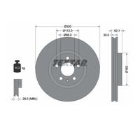 Textar Disque de frein 92229305, avant, ventilé, à haute teneur en carbone, 1 pièce