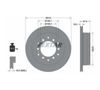2x Disque de frein TEXTAR 92231003 convient pour TOYOTA