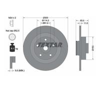 2x Disque de frein TEXTAR 92233103 convient pour SAMSUNG RENAULT