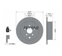 2x Disque de frein TEXTAR 92262003 convient pour SUBARU