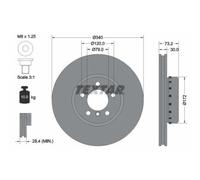 2x Disque de frein TEXTAR 92264925 convient pour BMW