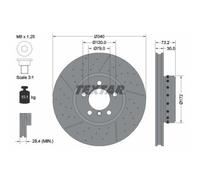 2x Disque de frein TEXTAR 92265025 convient pour BMW