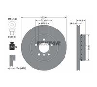 2x Disque de frein TEXTAR 92265825 convient pour BMW