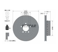 2x Disque de frein TEXTAR 92269725 convient pour BMW