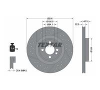 2x Disque de frein TEXTAR 92279105 convient pour MINI