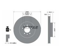 2x Disque de frein TEXTAR 92283205 convient pour LAND ROVER