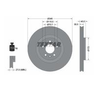 2x Disque de frein TEXTAR 92323705 convient pour VAUXHALL OPEL