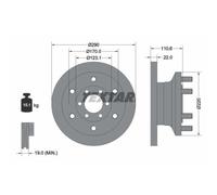 2x Disque de frein TEXTAR 93175400 convient pour IVECO