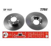 2x Disque de frein TRW DF1537 convient pour BMW