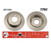 2x Disque de frein TRW DF1539 convient pour BMW
