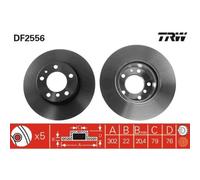 2x Disque de frein TRW DF2556 convient pour BMW