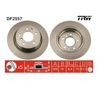 2x Disque de frein TRW DF2557 convient pour BMW