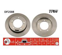 2x Disque de frein TRW DF2588 convient pour SUZUKI SANTANA
