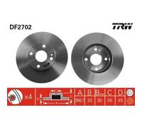 2x Disque de frein TRW DF2702 convient pour MAZDA