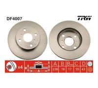 2x Disque de frein TRW DF4007 convient pour TOYOTA