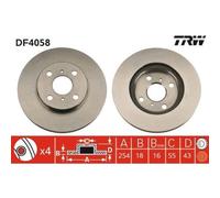 TRW DF4058 Disque de frein