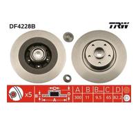 2x Disque de frein TRW DF4228BS convient pour RENAULT