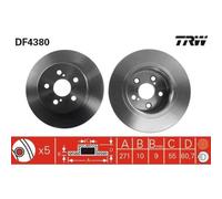 TRW Disque de frein plein DF4380 pour TOYOTA AVENSIS Liftback – 2x