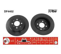 2x Disque de frein TRW DF4402 convient pour HONDA MG ROVER