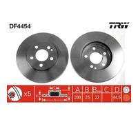 2x Disque de frein TRW DF4454 convient pour MERCEDES-BENZ
