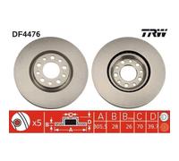 2x Disque de frein TRW DF4476 convient pour ALFA ROMEO CHRYSLER FIAT JEEP