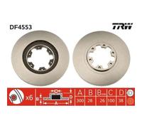 2x Disque de frein TRW DF4553 convient pour INFINITI NISSAN