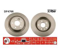2x Disque de frein TRW DF4766 convient pour LAND ROVER FORD (CHANGAN)