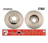 Disque de frein TRW DF6003S avant, ventilé, à haute teneur en carbone, 1 pièce