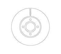 2x Disque de frein TRW DF6898 convient pour FORD