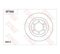2x Disque de frein TRW DF7880S convient pour TOYOTA LEXUS