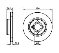 Bosch Disque de frein 0 986 478 128 – avant, ventilé, haute teneur en carbone – 1 pièce