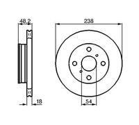 2x Disque de frein ventilé 0 986 478 385 BOSCH pour TOYOTA COROLLA COROLLA Break