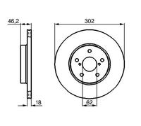 2x Disque de frein ventilé 0 986 478 490 BOSCH pour TOYOTA RAV 4 I