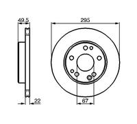 2x Disque de frein ventilé 0 986 478 525 BOSCH pour MERCEDES-BENZ